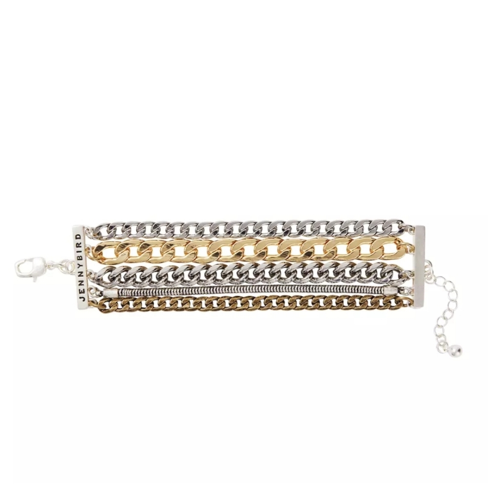Jenny Bird Austin Chain Link Multi Strand Cuff Bracelet